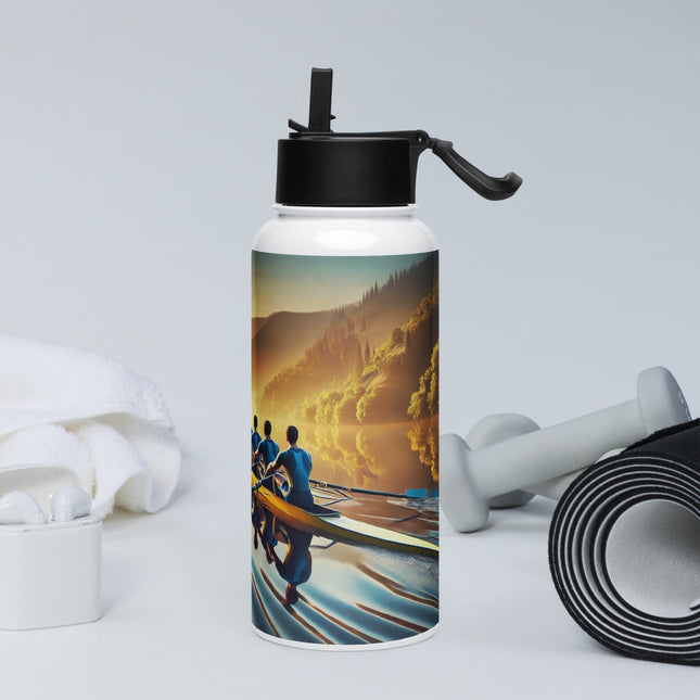 Steel Water Bottle with Ukrainian Rowing Emblem