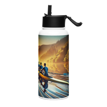 Steel Water Bottle with Ukrainian Rowing Emblem