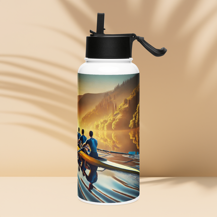 Steel Water Bottle with Ukrainian Rowing Emblem