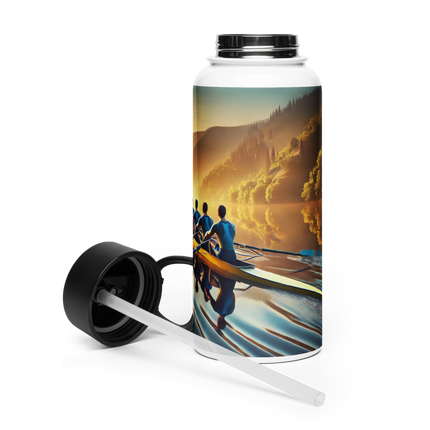Steel Water Bottle with Ukrainian Rowing Emblem