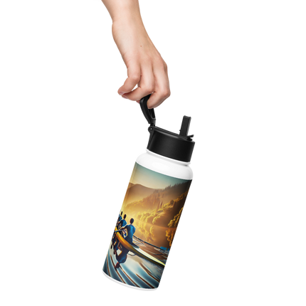 Steel Water Bottle with Ukrainian Rowing Emblem