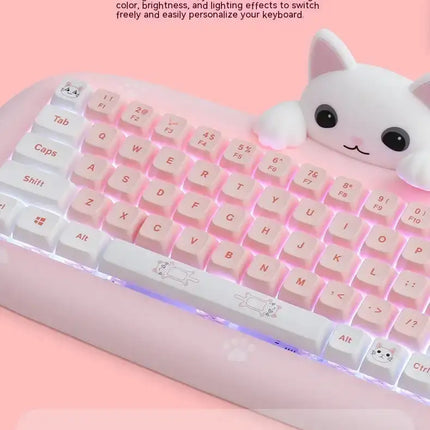 Wireless Bluetooth E-sports Games Cute Mini Office Mechanical Keyboard