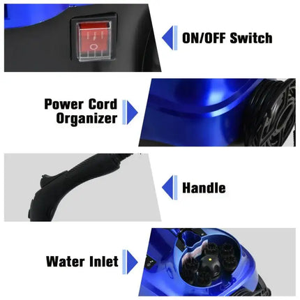 2000W Steam Mop with Detachable Handheld Unit