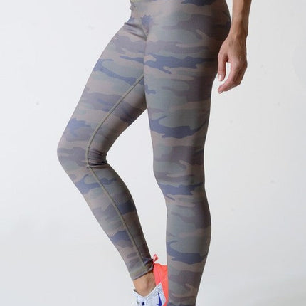 Active High Rise Camouflage Leggings with Pocket