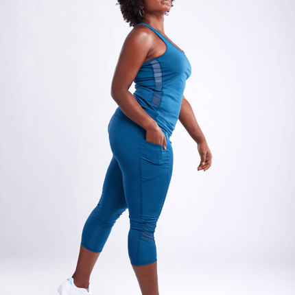 JupiterGear High-Waisted Pilates Leggings with Side Pockets & Mesh Pan