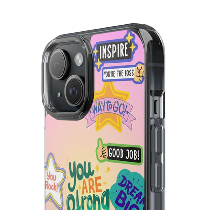 Motivational Stickers Clear Case