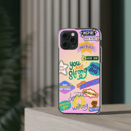 Motivational Stickers Clear Case