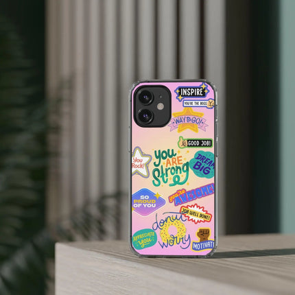 Motivational Stickers Clear Case
