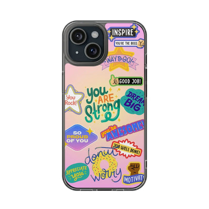 Motivational Stickers Clear Case