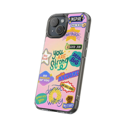 Motivational Stickers Clear Case