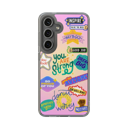 Motivational Stickers Clear Case