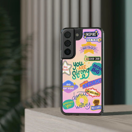 Motivational Stickers Clear Case