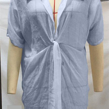 Beach Cover up Shirt Loose Beach Sun Protection Clothing Cardigan Vacation Beach Beach Cover up