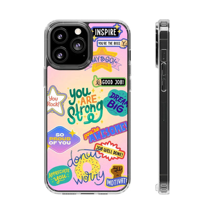 Motivational Stickers Clear Case