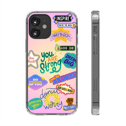 Motivational Stickers Clear Case