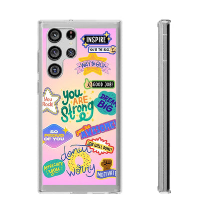 Motivational Stickers Clear Case