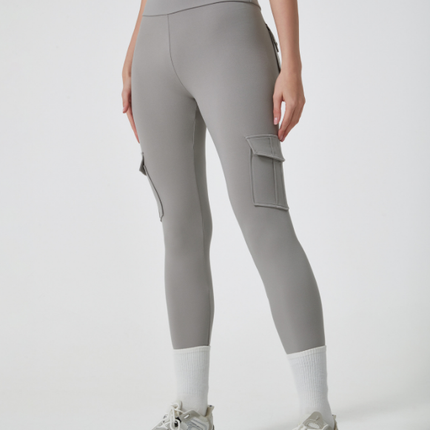 High Waist Work Clothes Pocket Yoga Pants Hip Lifting Peach Hip Quick Drying Stretch Workout Pants