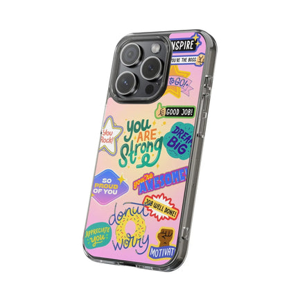 Motivational Stickers Clear Case