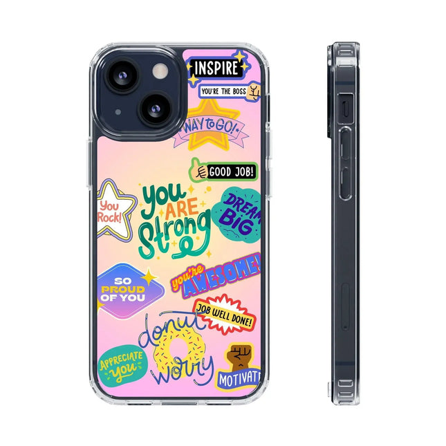 Motivational Stickers Clear Case