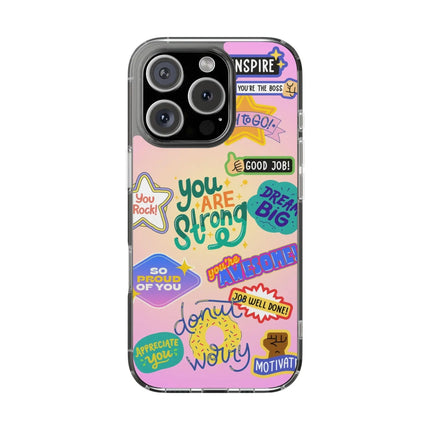 Motivational Stickers Clear Case