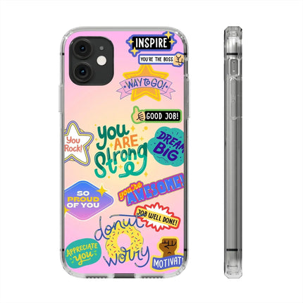 Motivational Stickers Clear Case