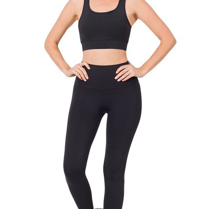 Athletic Racerback Tank Top & Leggings Set