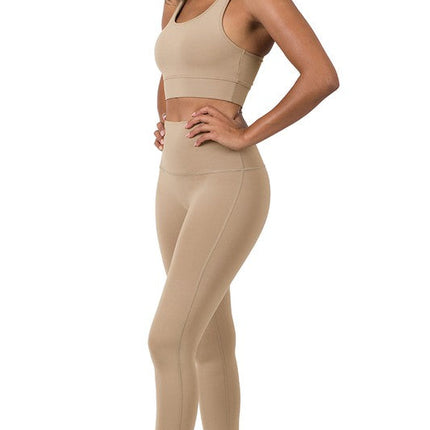 Athletic Racerback Tank Top & Leggings Set
