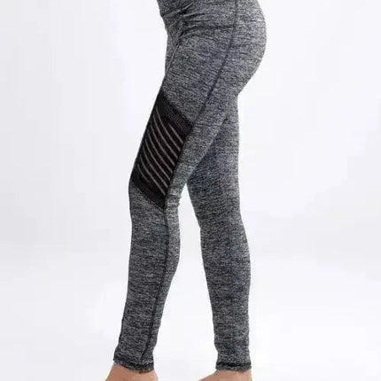 High-Waisted Pilates Leggings with Side Pockets & Mesh Panels