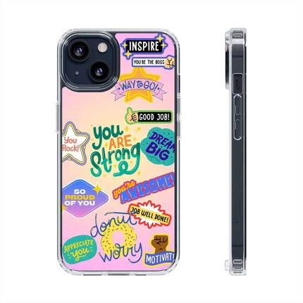 Motivational Stickers Clear Case