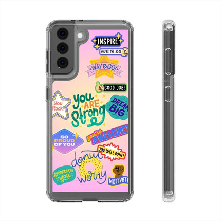 Motivational Stickers Clear Case