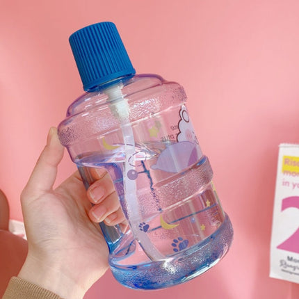 Straw Cup Plastic Water Bottles Coffee Juice Straw Mug Simple High Capacity