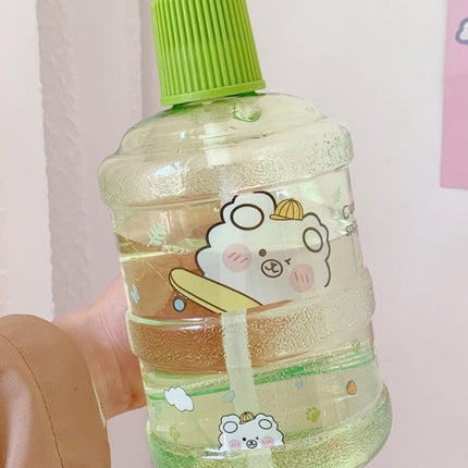 Straw Cup Plastic Water Bottles Coffee Juice Straw Mug Simple High Capacity