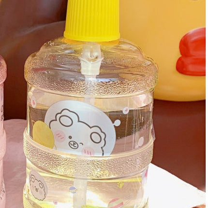 Straw Cup Plastic Water Bottles Coffee Juice Straw Mug Simple High Capacity