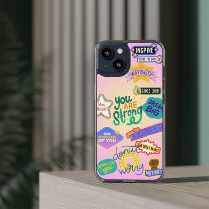 Motivational Stickers Clear Case