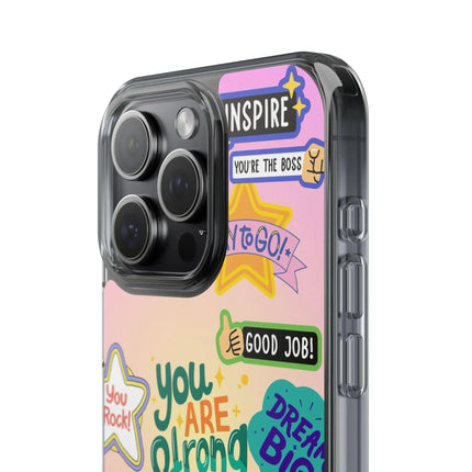 Motivational Stickers Clear Case