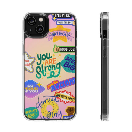 Motivational Stickers Clear Case