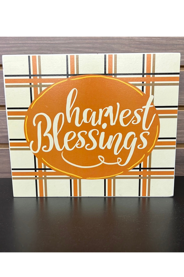 "Harvest Blessings" Box Sign