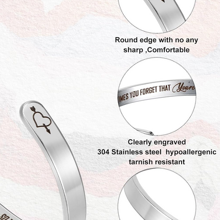 "Sometimes You Forget, You're Awesome, This Is Your Reminder" Bracelet