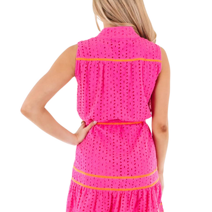 "Payton" S/L Eyelet Dress