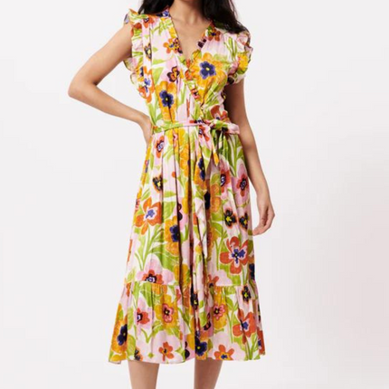 "Summer" S/L Wrap Front Dress