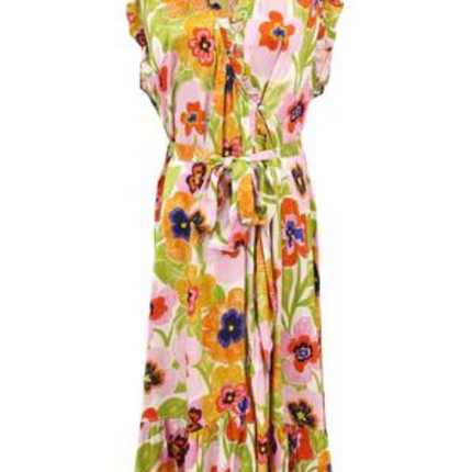"Summer" S/L Wrap Front Dress