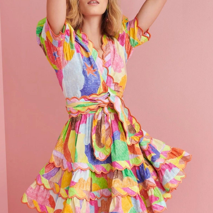 "Hortencia" Wrap Front Dress