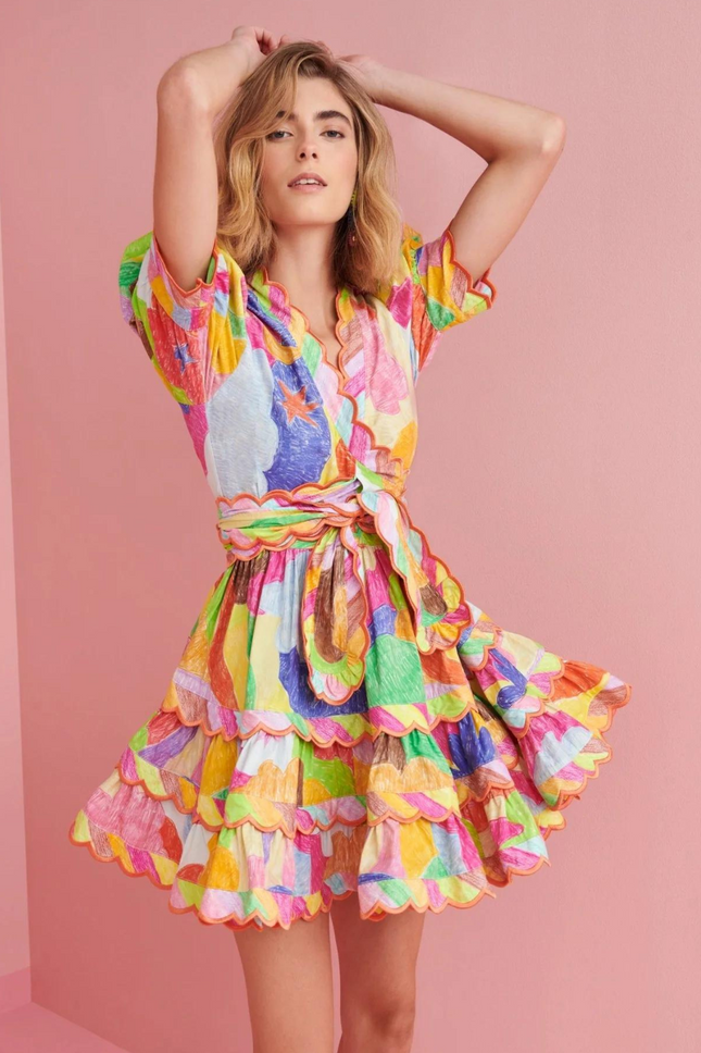 "Hortencia" Wrap Front Dress