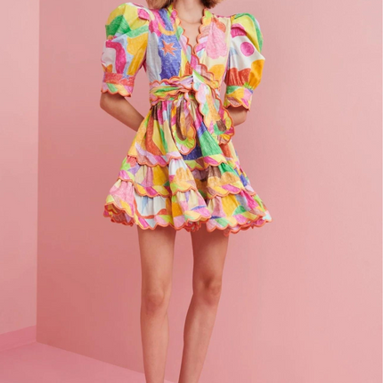 "Hortencia" Wrap Front Dress