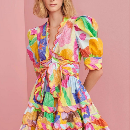 "Hortencia" Wrap Front Dress
