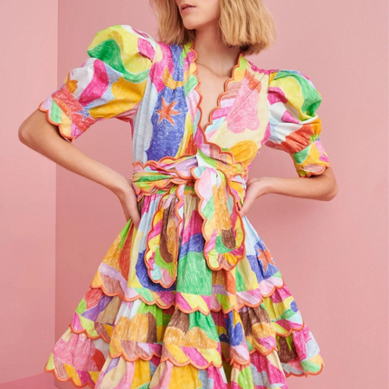 "Hortencia" Wrap Front Dress