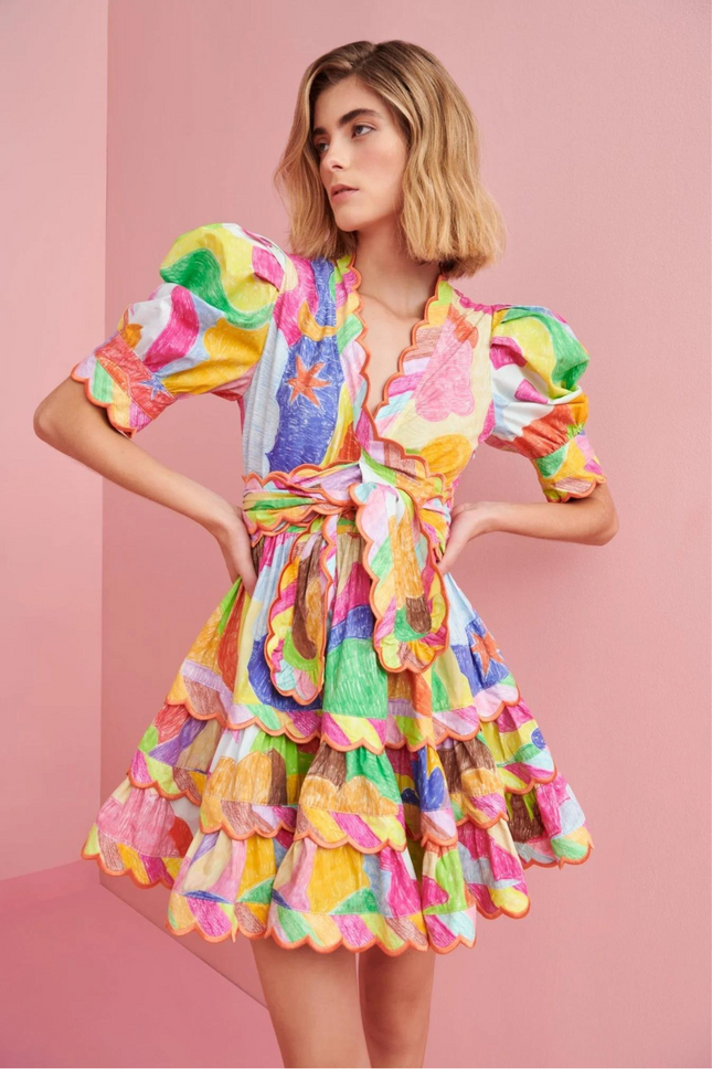 "Hortencia" Wrap Front Dress