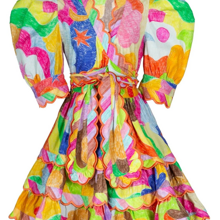 "Hortencia" Wrap Front Dress