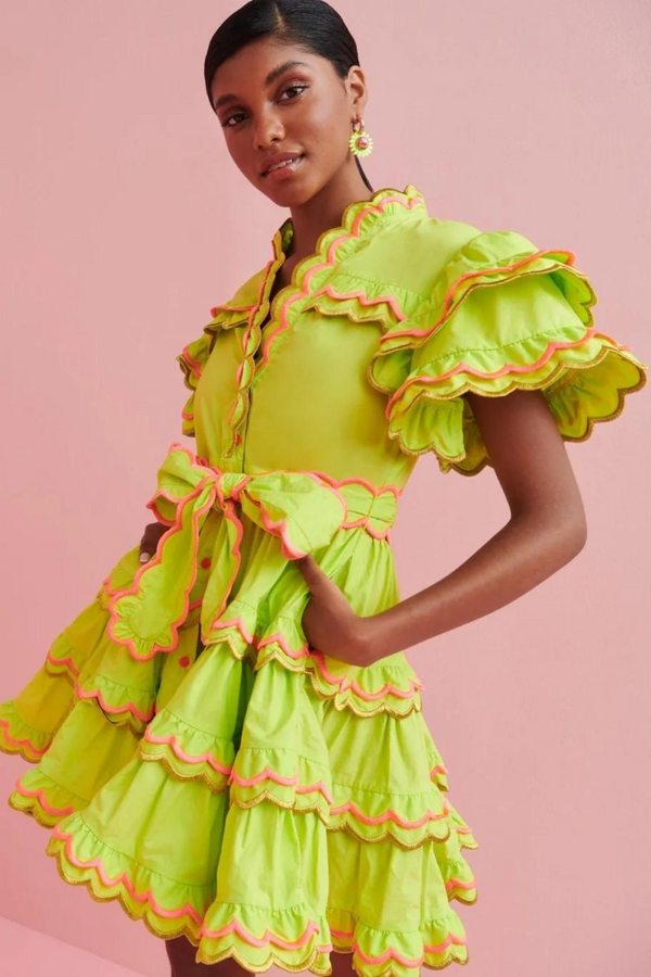 "Oniris" Ruffle Slv Dress