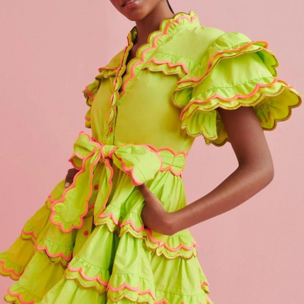 "Oniris" Ruffle Slv Dress